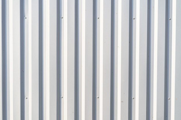 White corrugated metal wall background