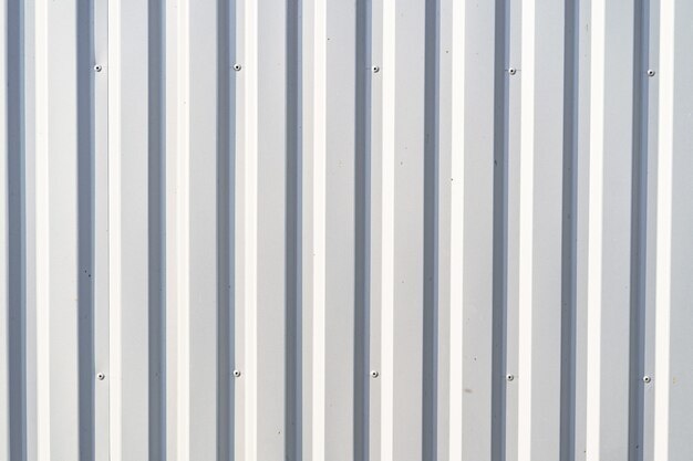 White corrugated metal wall background