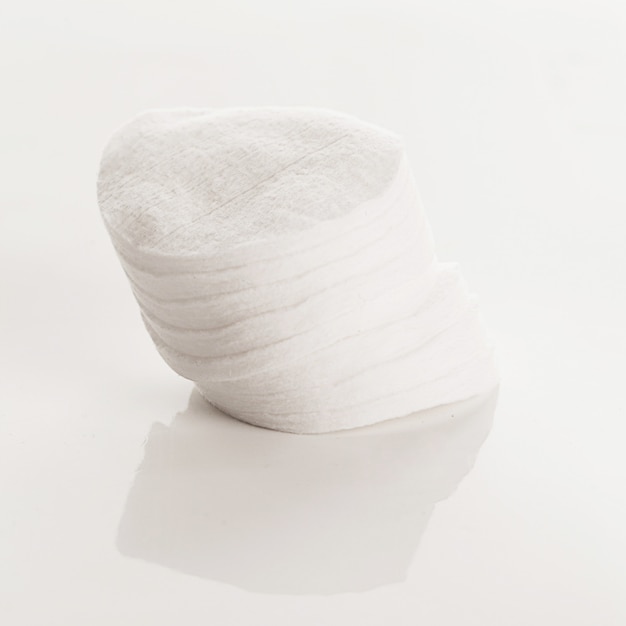 White cotton pads