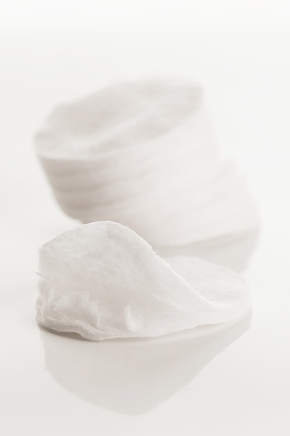 White cotton pads