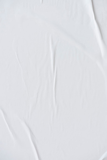 White crinkled paper texture background