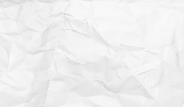 White crumpled paper texture background design space white tone