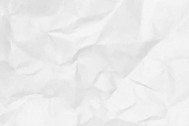 White crumpled paper texture background design space white tone