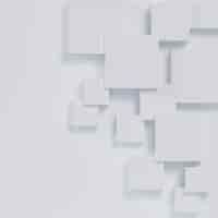 Free photo white cubes 3d background