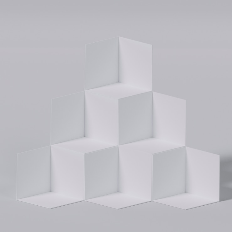 Бесплатный Фотография белые кубики 3d фон