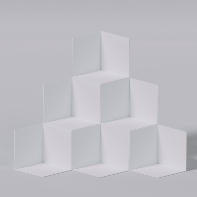 ホワイト キューブの 3 d 背景