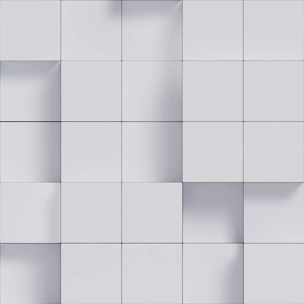 Бесплатное фото Белые кубики 3d фон