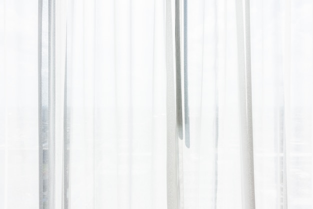 White curtain window