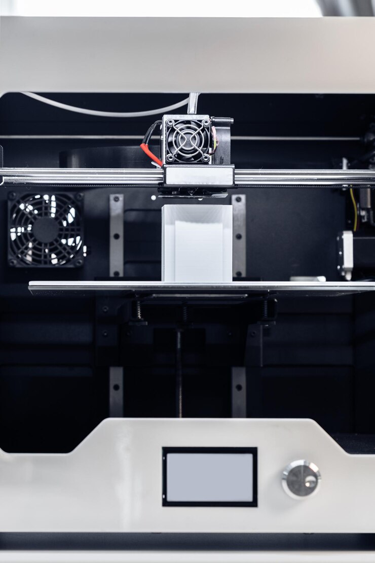 Free Photo white d printing piece