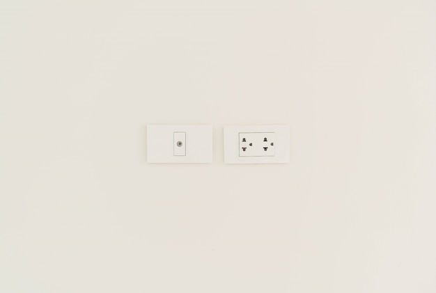 White electric socket