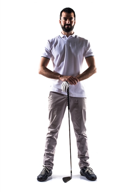 Foto gratuita torneo di ferro di golf espressione bianca