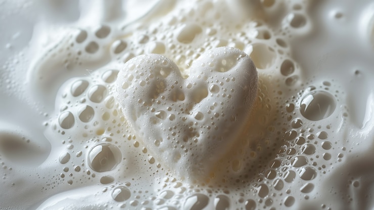 Free Photo white foam background