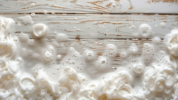 Free Photo white foam background