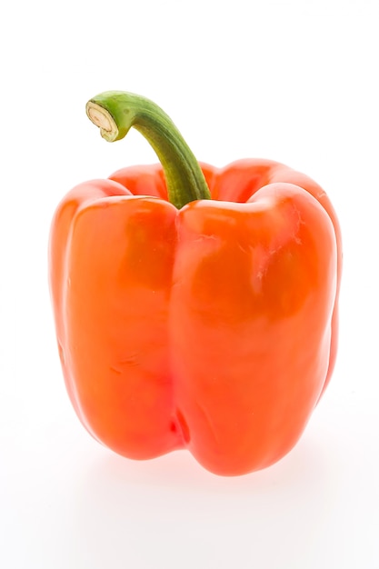 Free photo white fresh paprika peppers group