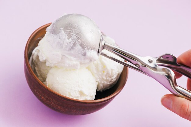 白いアイスクリームの背景