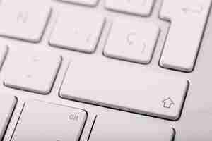 Free photo white keyboard of modern laptop