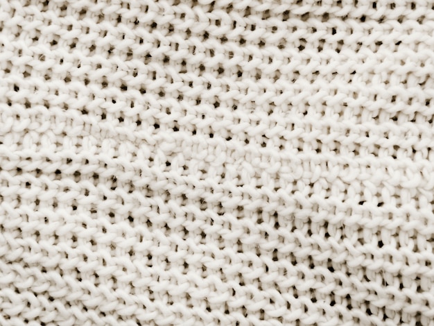 White knitted fabric background