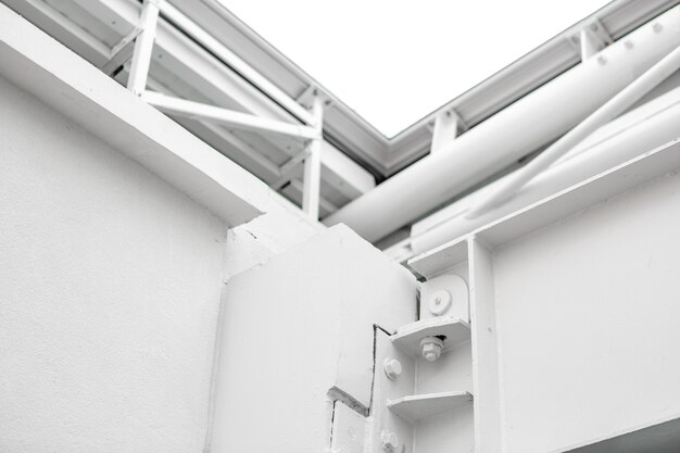White metallic building and pipes