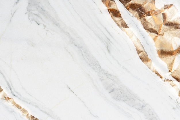 Free photo white and metallic marble texture