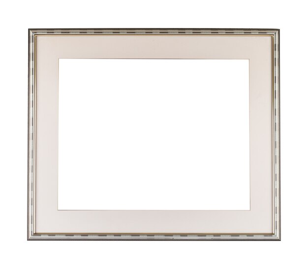 White modern frame on white surface