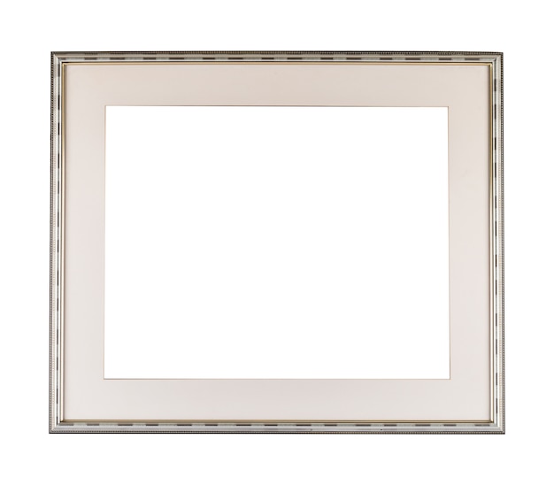 White modern frame on white surface