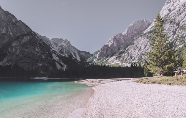 White Mountain Ridge Near Body of Water