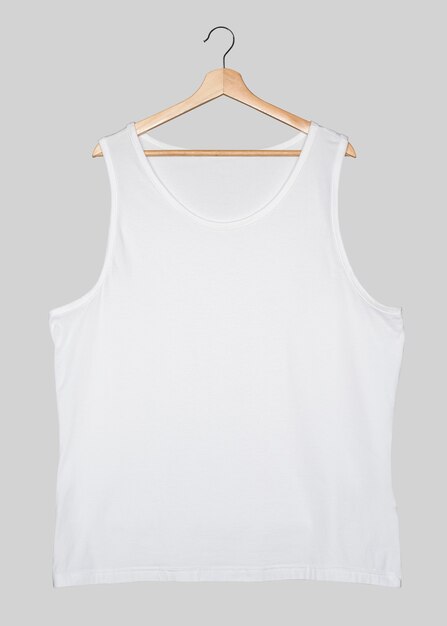 White muscle shirt streetwear fashion