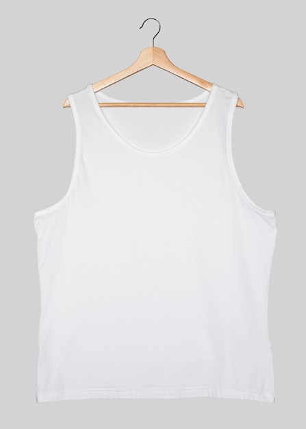 White muscle shirt streetwear fashion