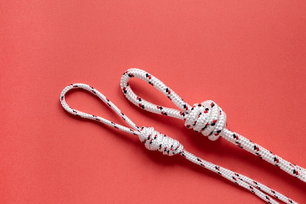 Free photo white nautical rope knots