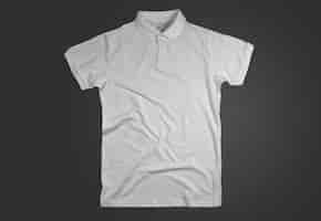 Free photo white opened polo shirt