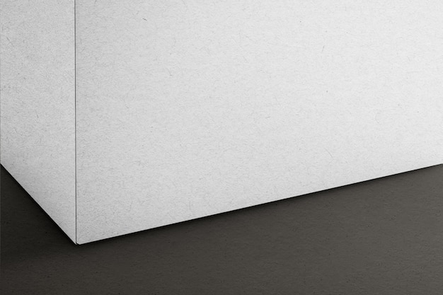 Бесплатное фото Белая бумажная коробка для упаковки с дизайнерским пространством