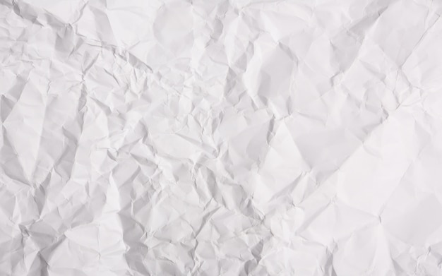 White paper crumpled background