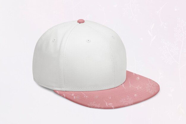 Free photo white and pink cap headwear accessory