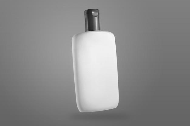 White plastic bottle for cosmetic