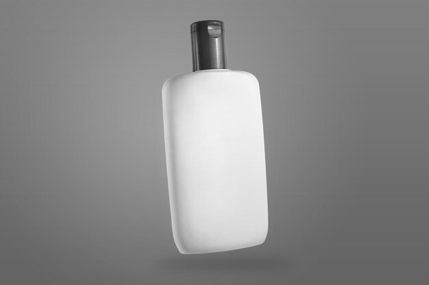 White plastic bottle for cosmetic