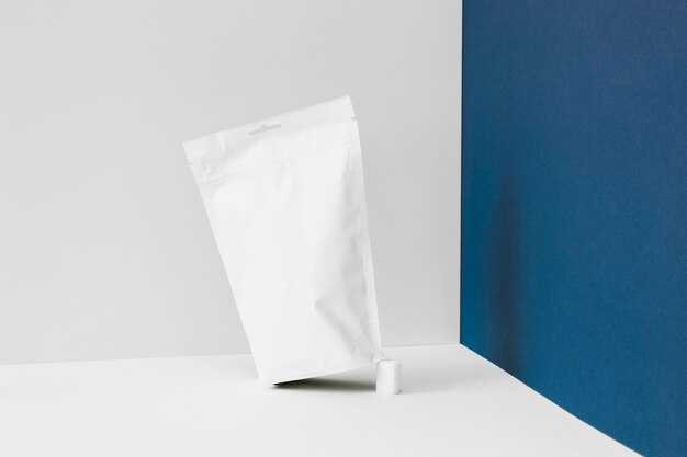 White plastic tea bag