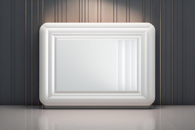 A white rectangular frame with the word air on it
