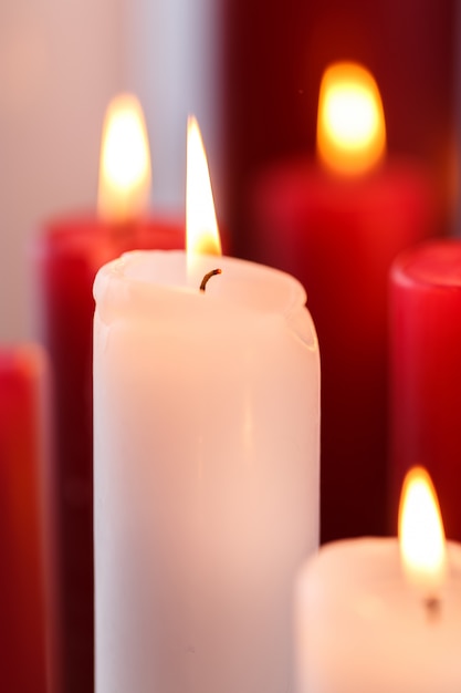 White and red candles