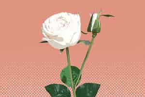 Foto gratuita carta da parati rosa bianca in stile pop art