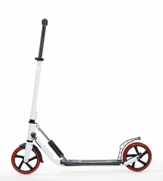 White scooter photo on white background isolation