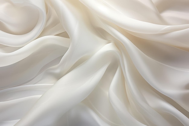 Текстура белой шелковой ткани
