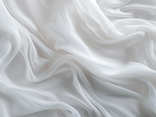 白い絹の液体要素の質感の背景に波が付いています