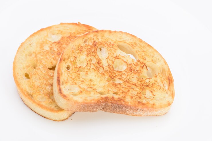 Free Photo white slice of bread in the background