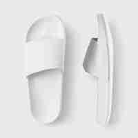 Free photo white slide sandal summer slippers