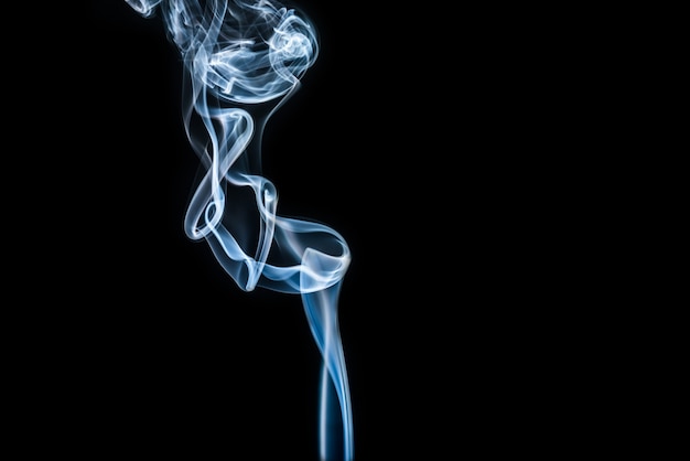 white smoke on black background