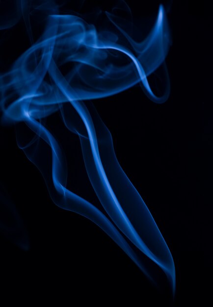 White smoke collection on black background