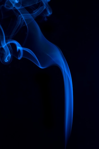 White smoke collection on black background