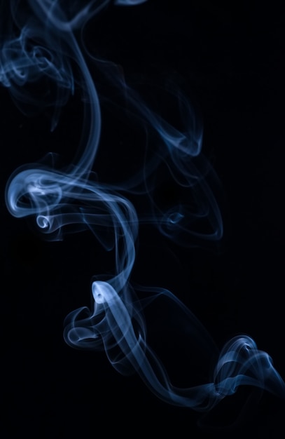 Free photo white smoke collection on black background