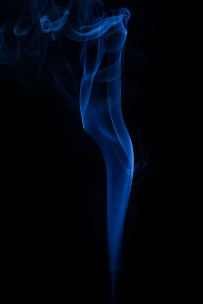 White smoke collection on black background