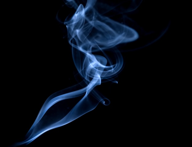 White smoke collection on black background